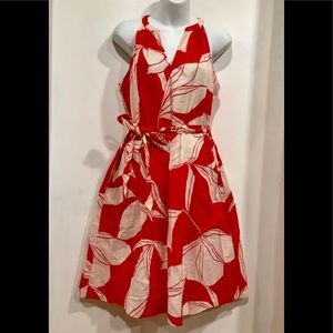 A New Day cotton dress XS NWT red Leaf